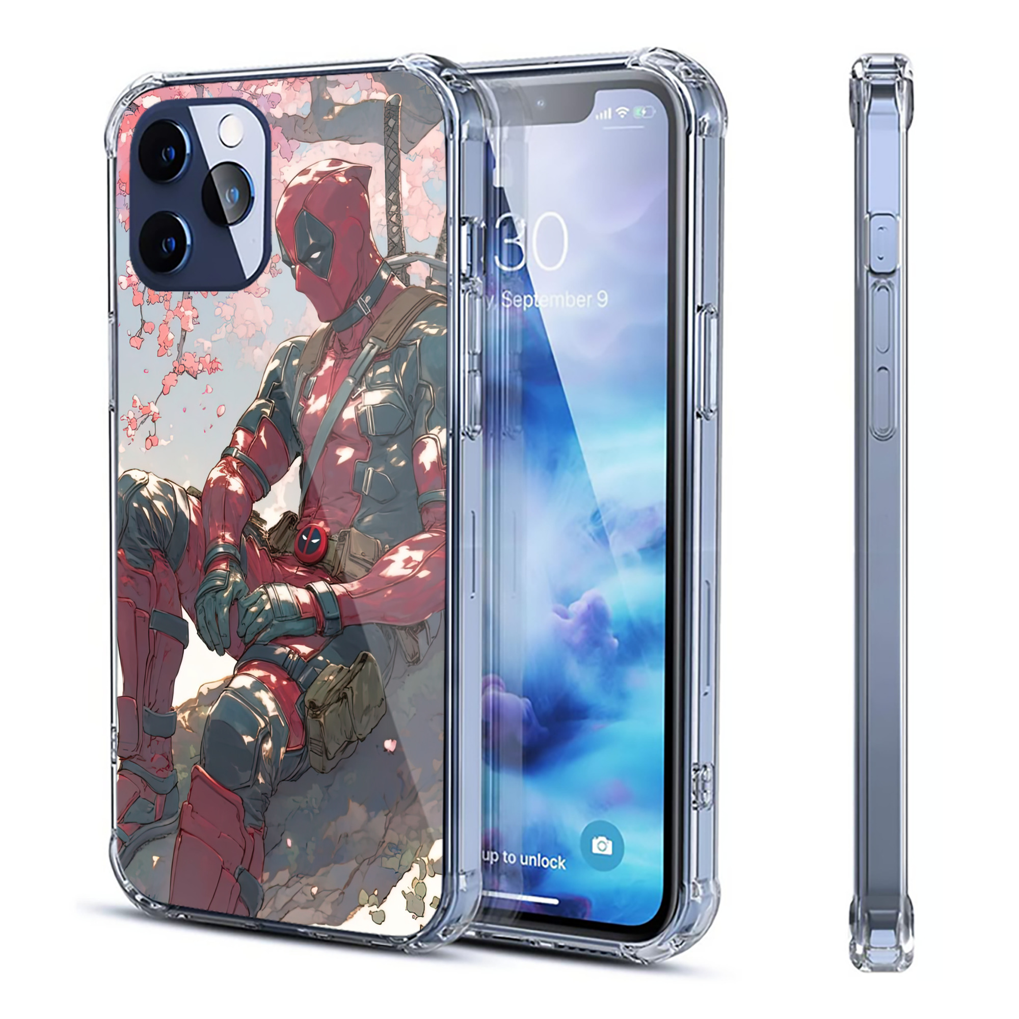 （画像用） Deadpool デッドプール 【iPhone 12シリーズ対応】透明スマホケース（クリアソフトケース）